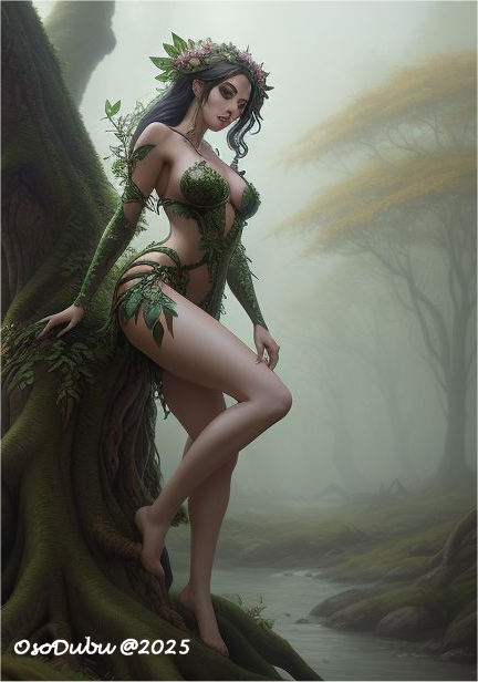 Ancient Celtic Forest with Ogham Stones